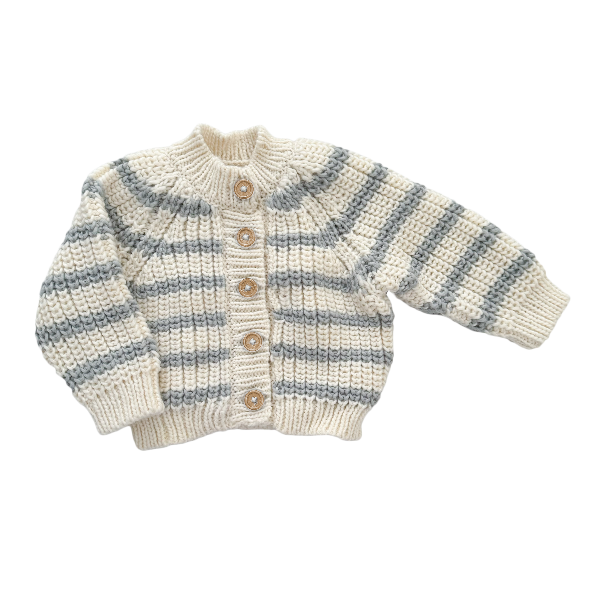 Grey Stripe Bowie Cardigan