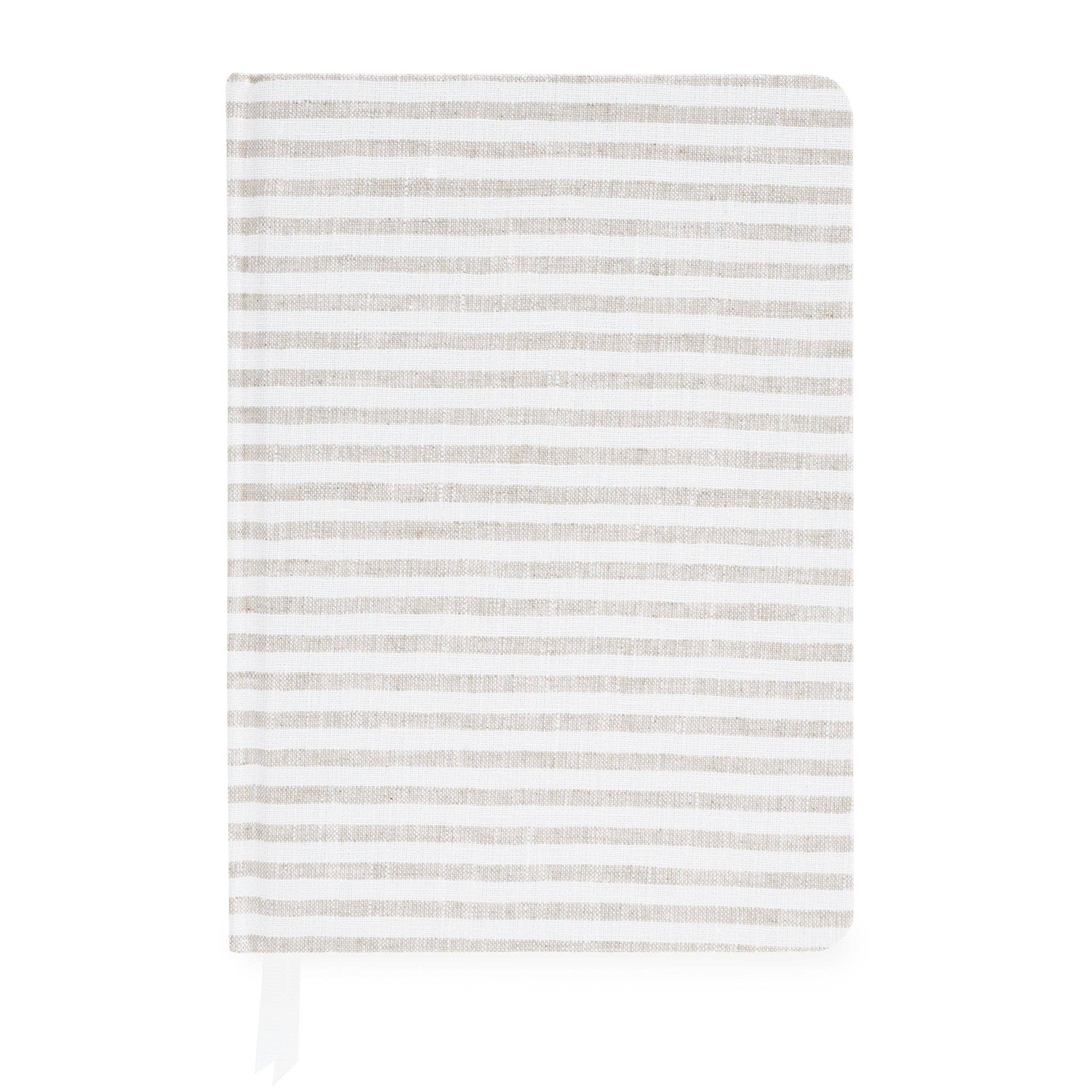 Flax Stripe Tailored Journal