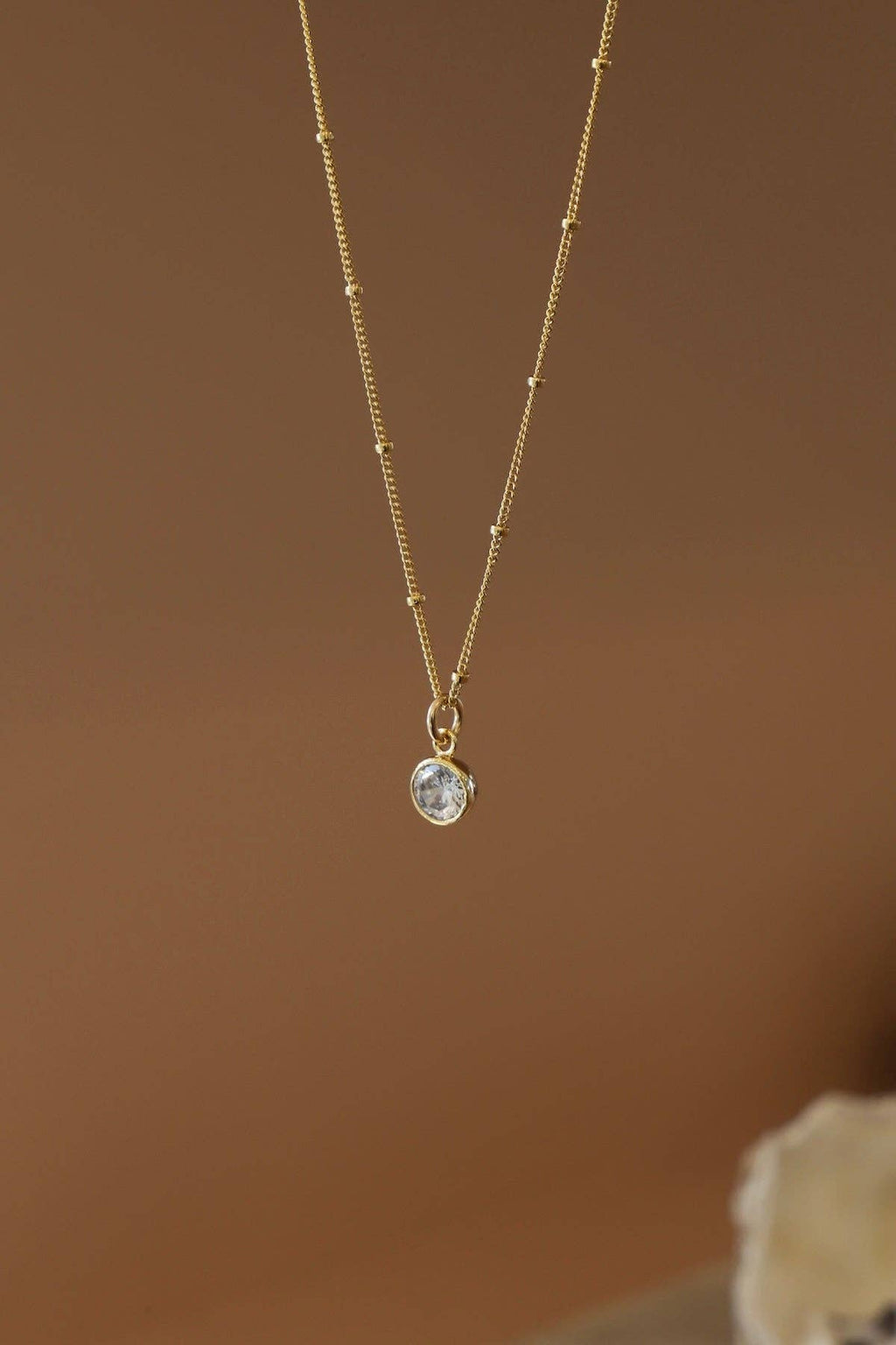 Penelope Round Bezel Necklace