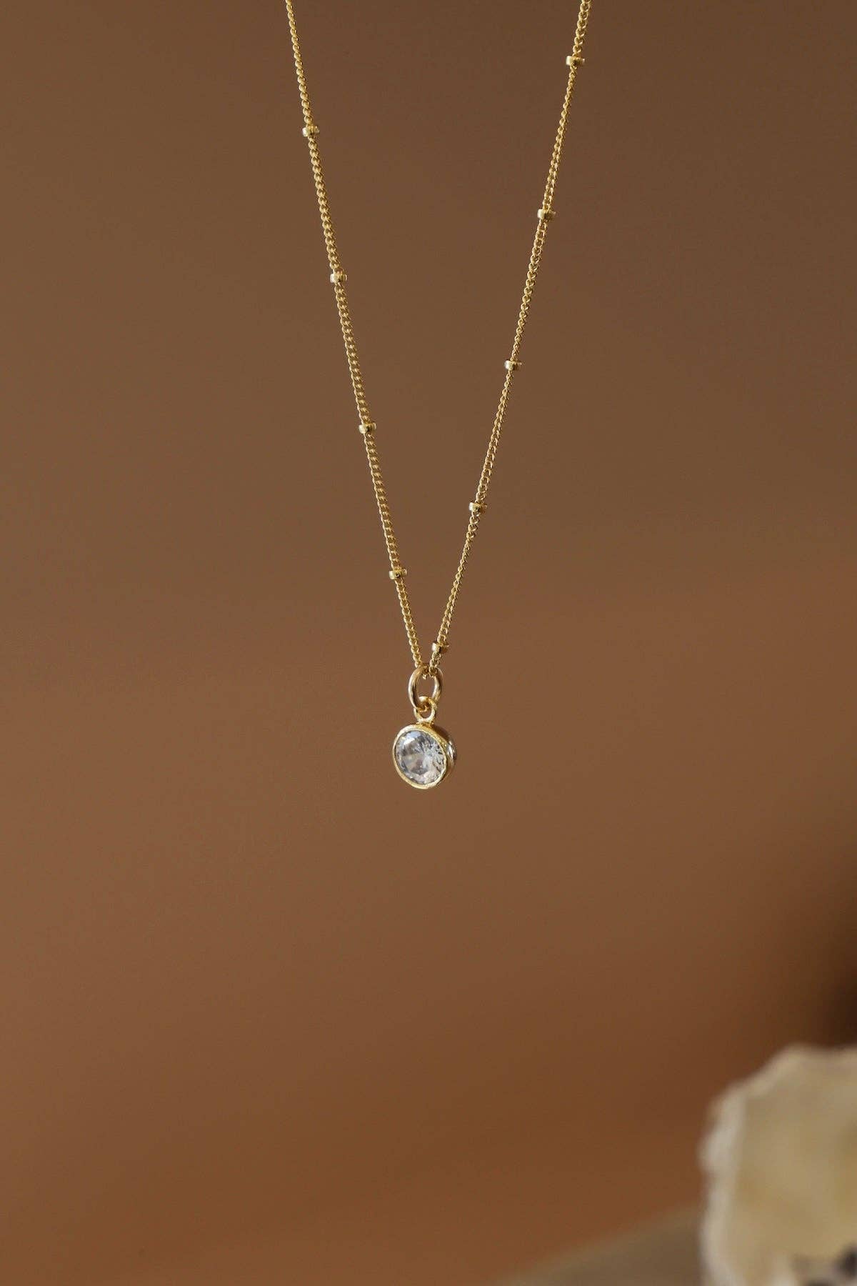 Penelope Round Bezel Necklace