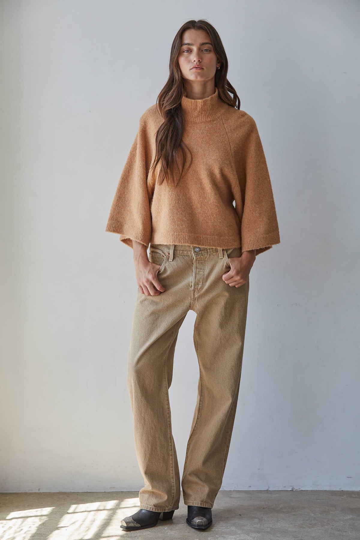 Turtleneck Boxy Pullover