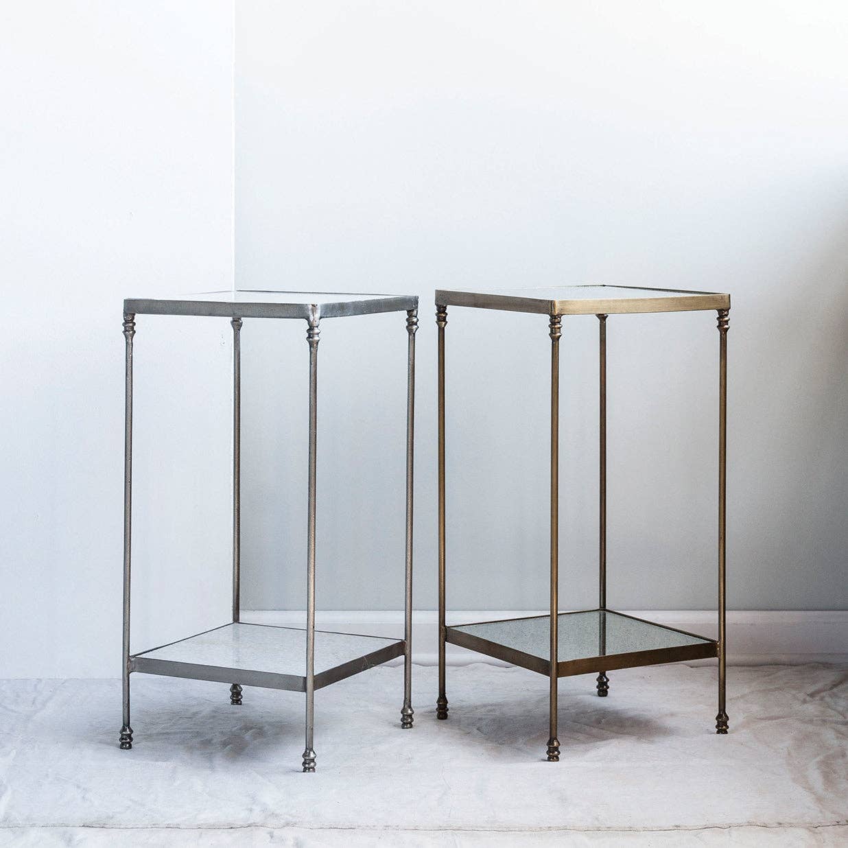 Luxe Side Table with Glass