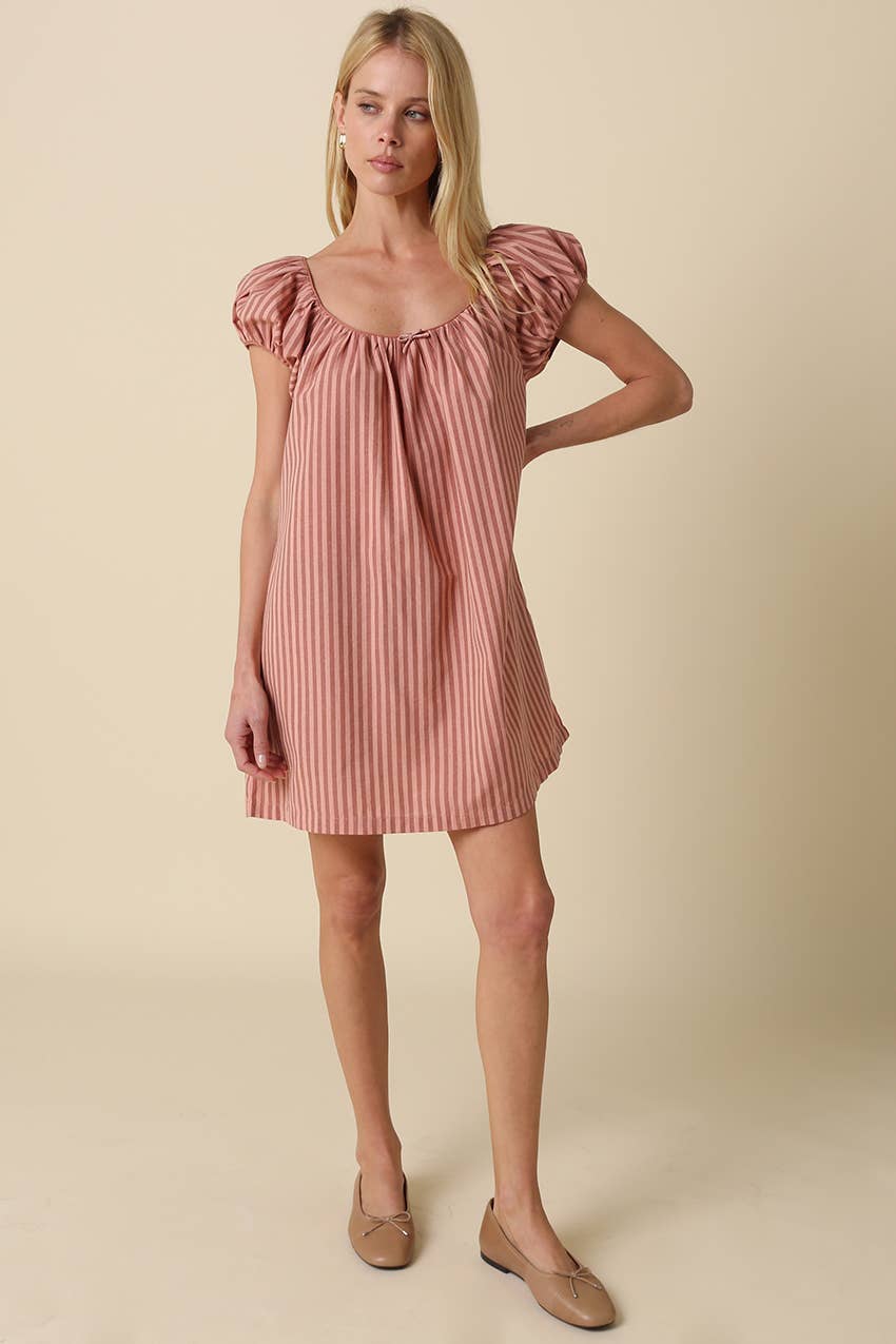 Scarlett Striped Babydoll Dress
