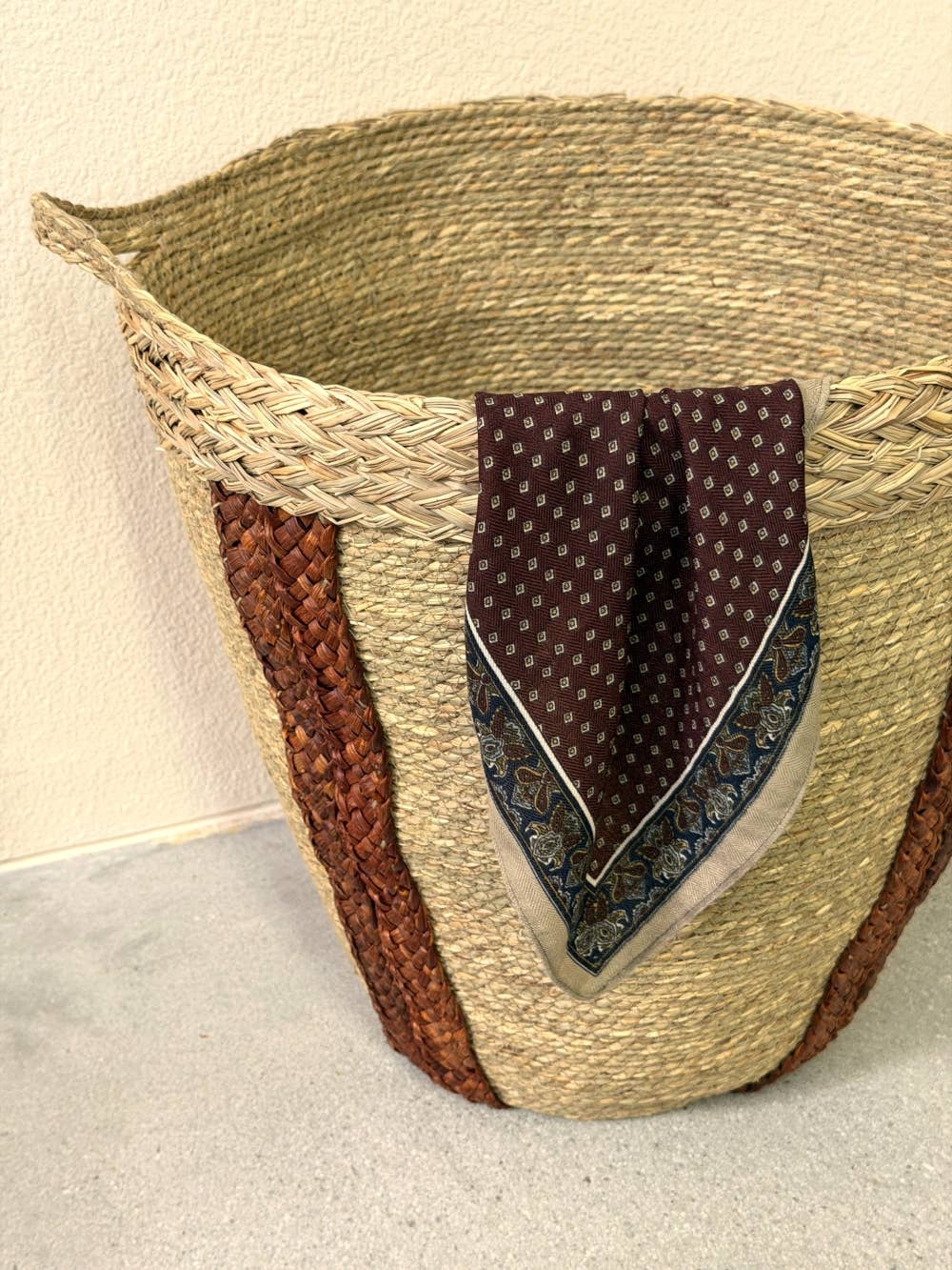 Border Print Square Scarf