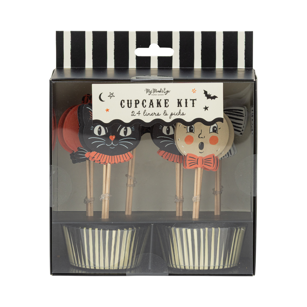 Vintage Halloween Characters Cupcake Kit