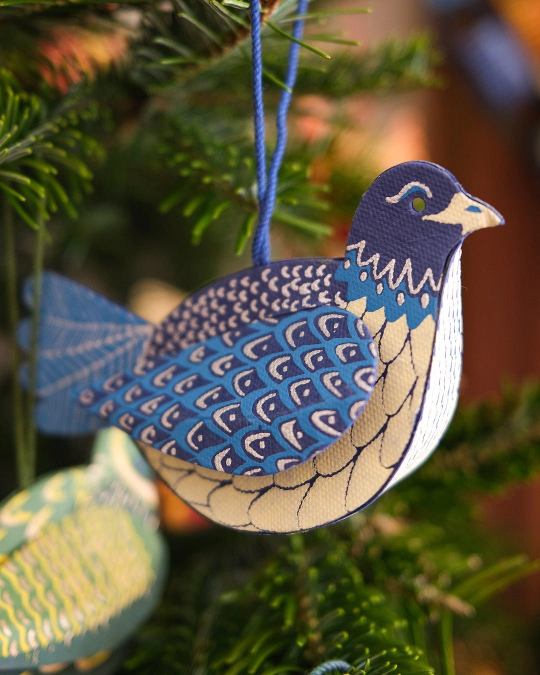 Dove Blue Bird Paper Ornament