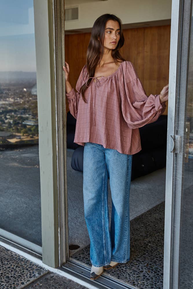 Tencel Scoop Neck Blouse