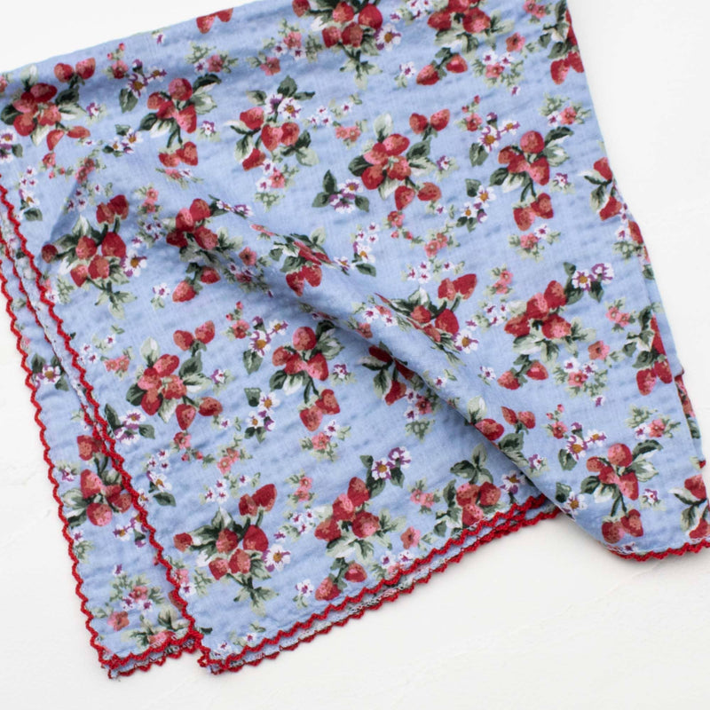 Vintage Strawberry Cotton Scarf