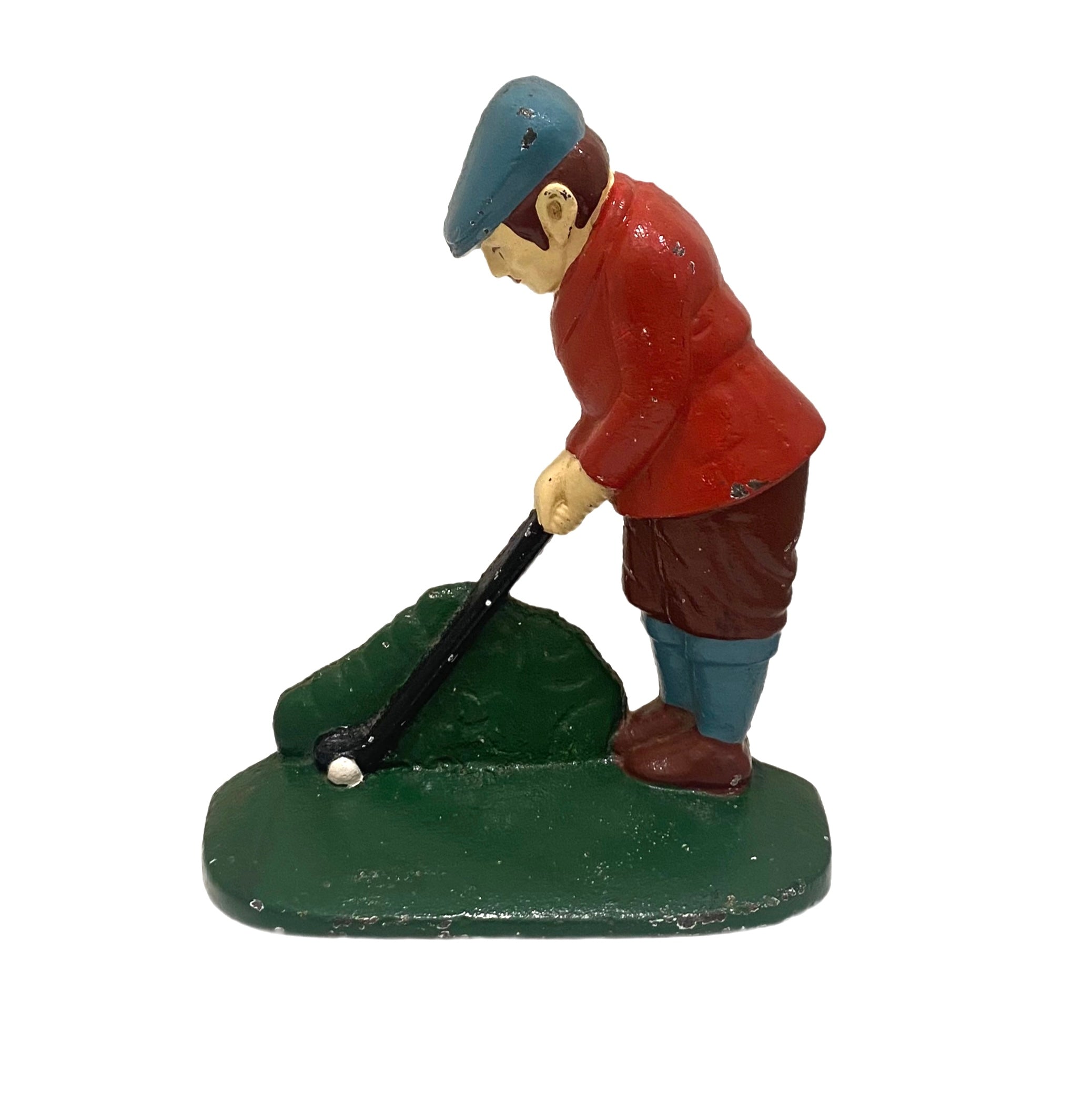 Vintage Cast Iron Golfer Stand