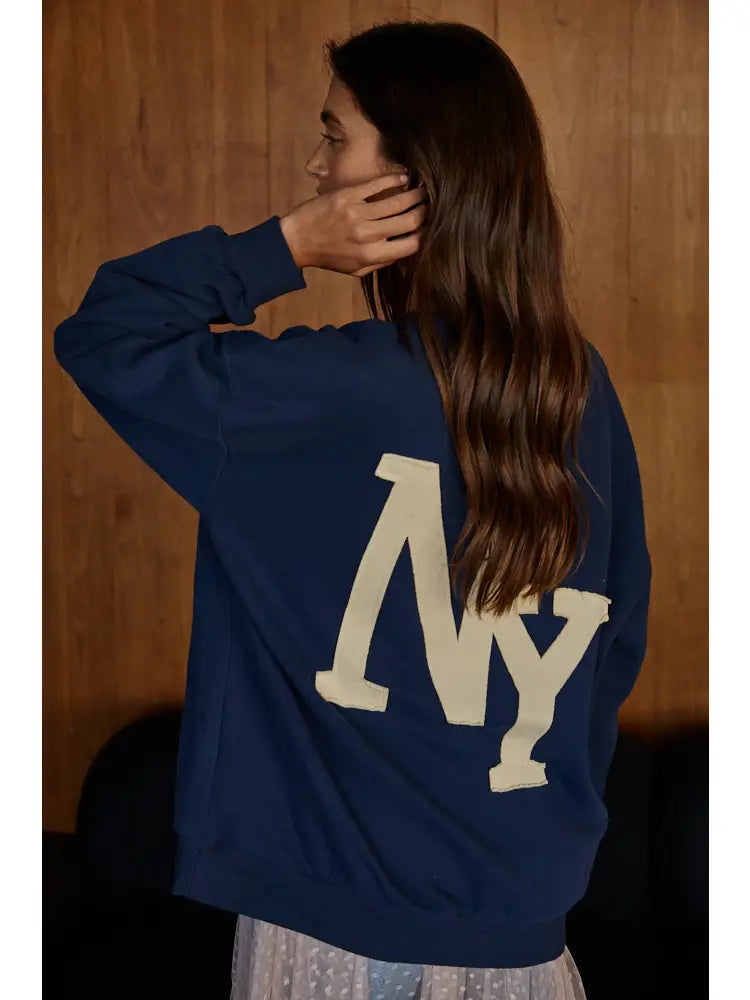 LA/NY Patchwork Pullover