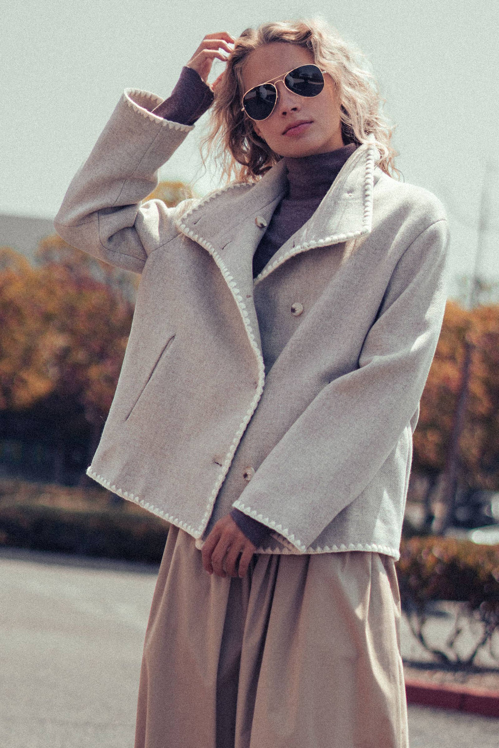 Embroidered Trim Jacket