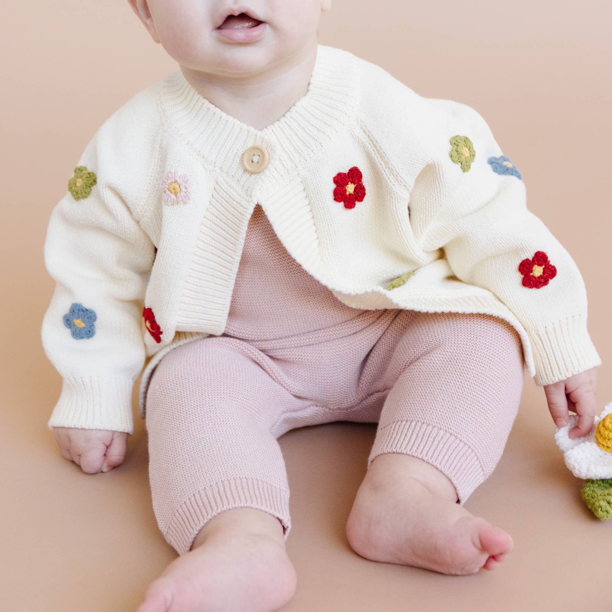 Flower Cardigan Baby Sweater