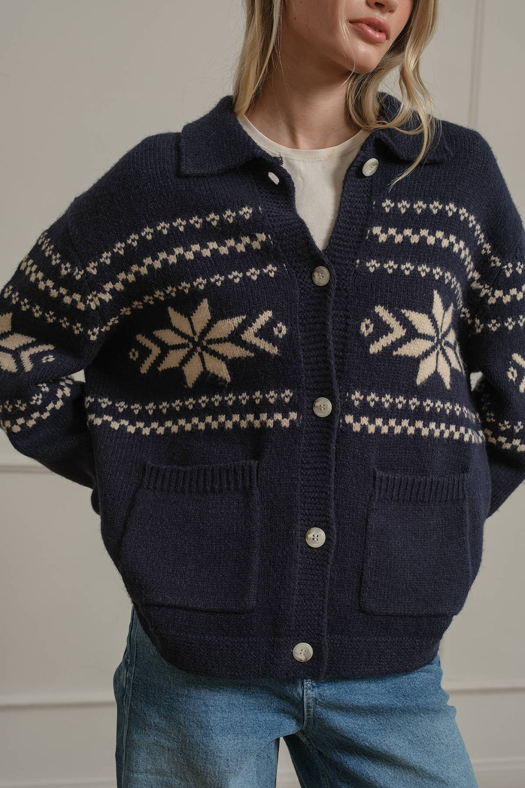Nordic Snowflake Cardigan