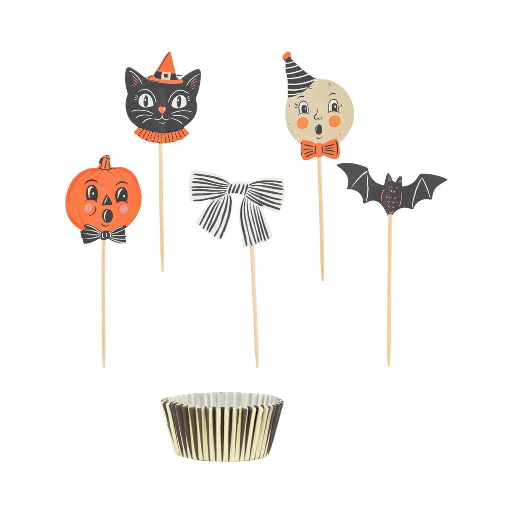 Vintage Halloween Characters Cupcake Kit
