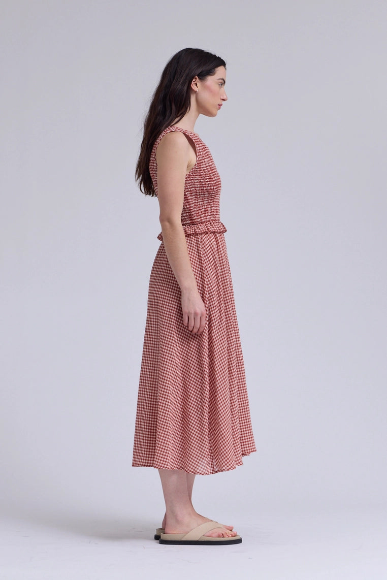 Sleeveless Smocking Top Dress