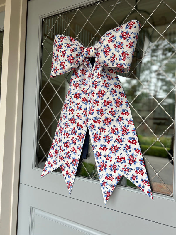 Red Floral Bow