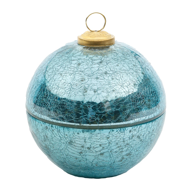 Mercury Glass Ornament Candle, assorted colors