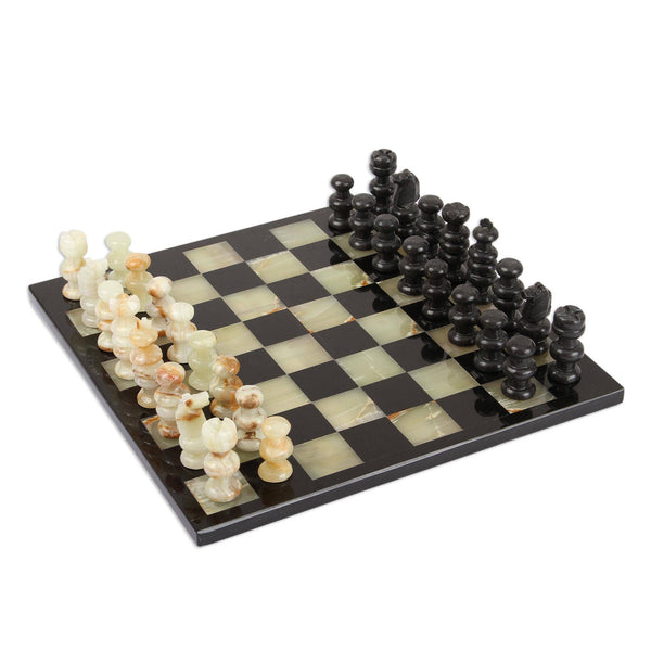 Handmade Onyx And Marble Chess Set