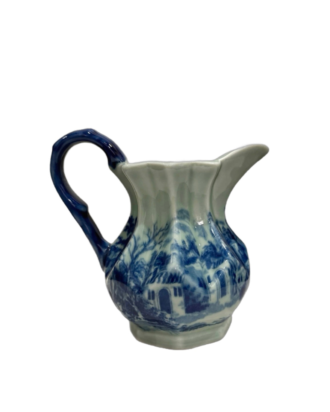 Blue & White Ironstone Pitcher