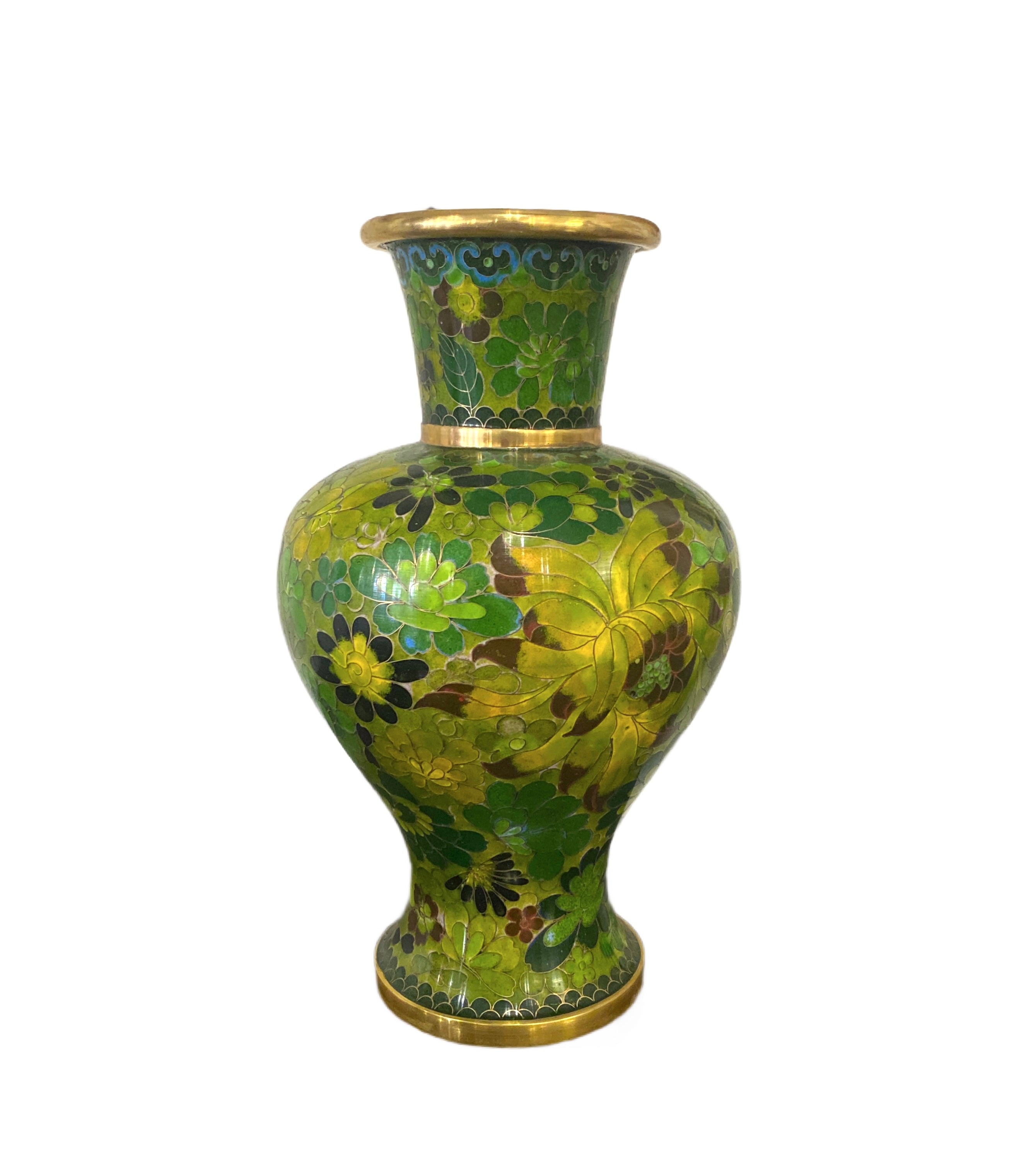 Green Cloisonné Vase