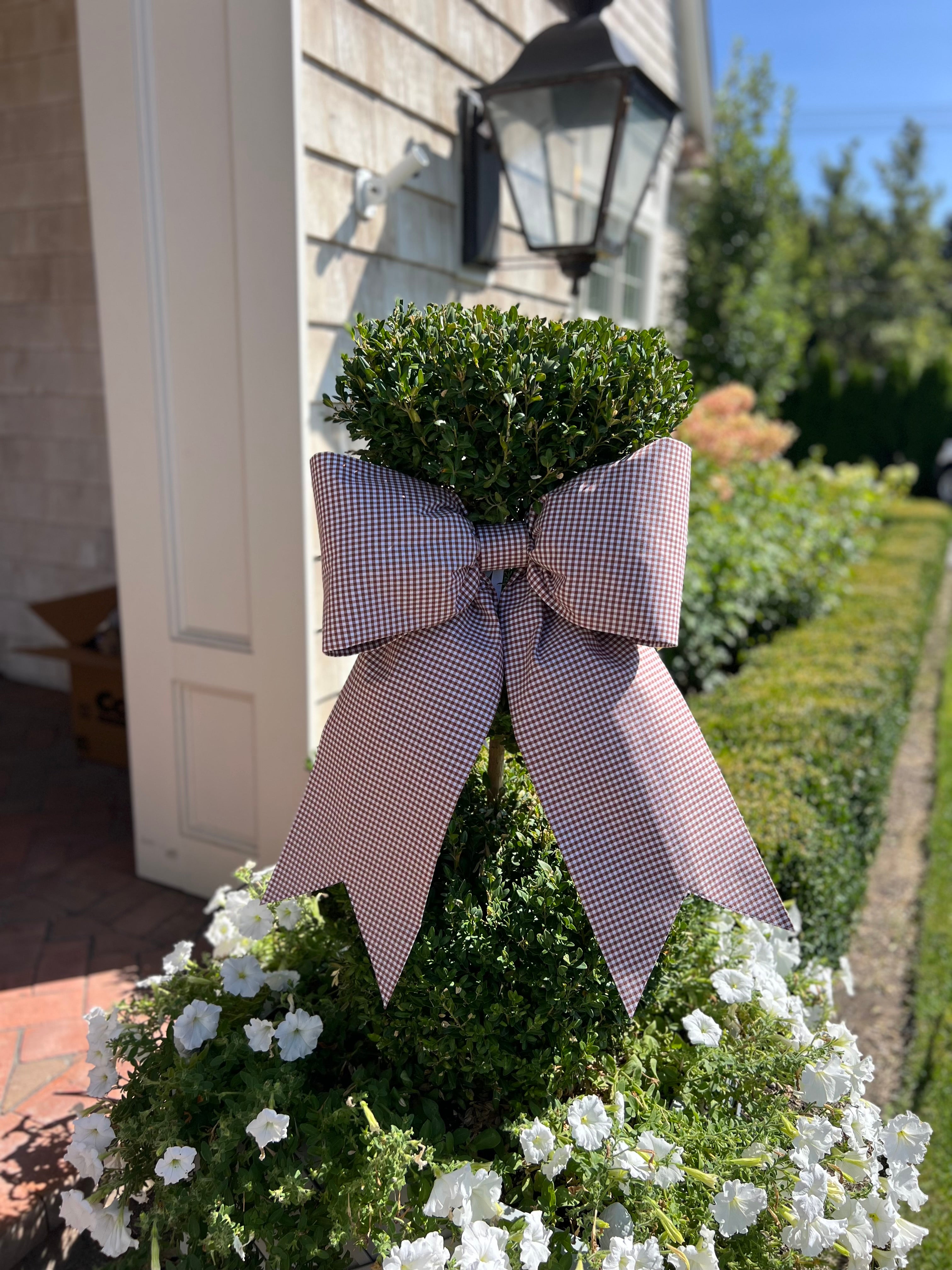Brown Gingham Bow