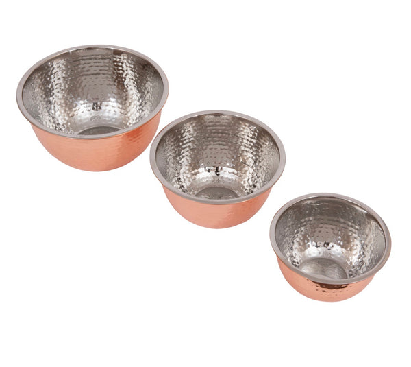 Copper Mixing Bowls- Set of 3