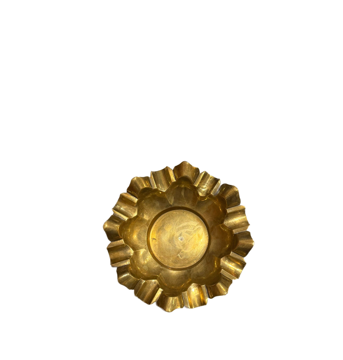 Brass Scalloped Bowl