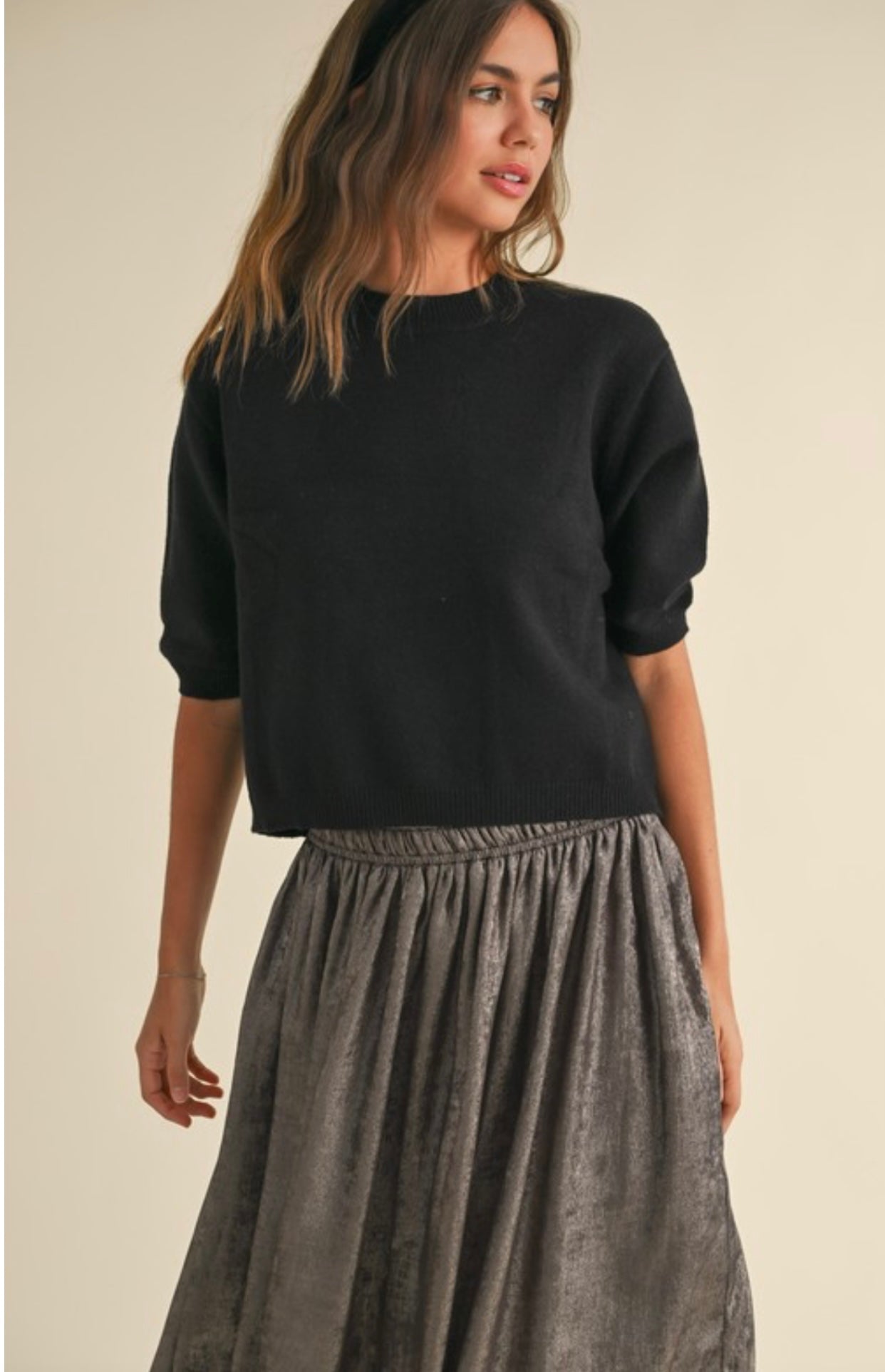 Short Sleeve Sweater Top