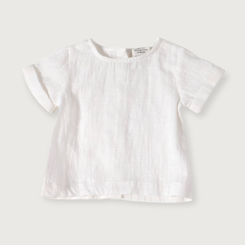 Raphael Checker Gingham Romper + Shirt Set (Organic Cotton)