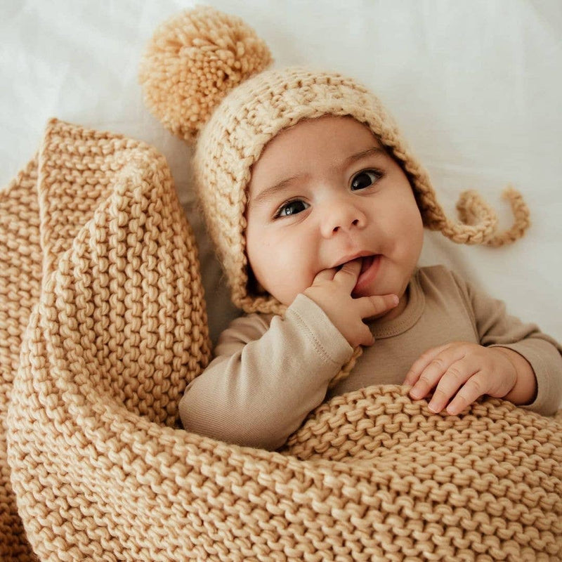 Garter Stitch Knit Bonnet