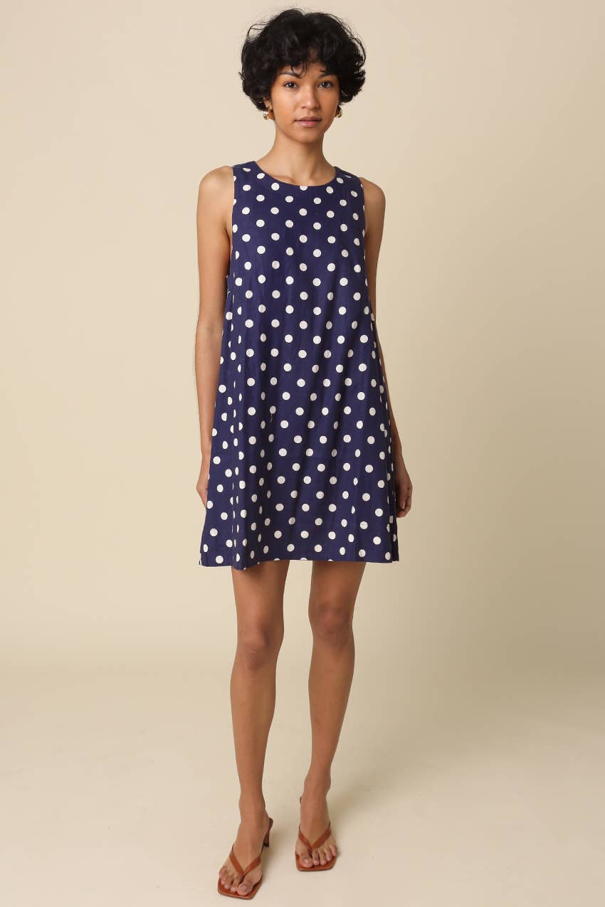Noelle Polka Dot Shirt Mini Dress