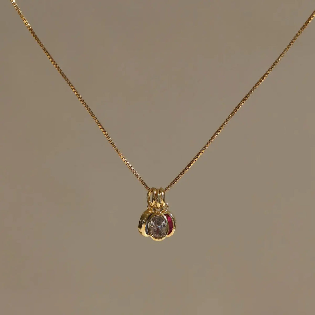 Oval Birthstone Charm
