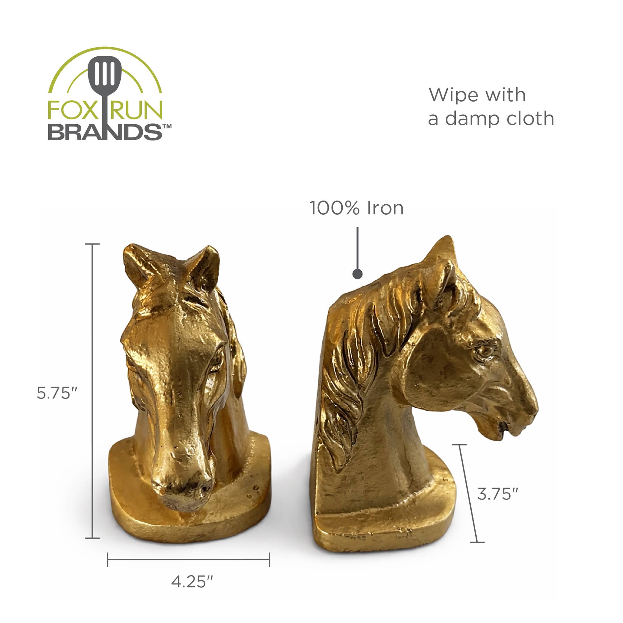 Horse Head Decorative Bookend Set
