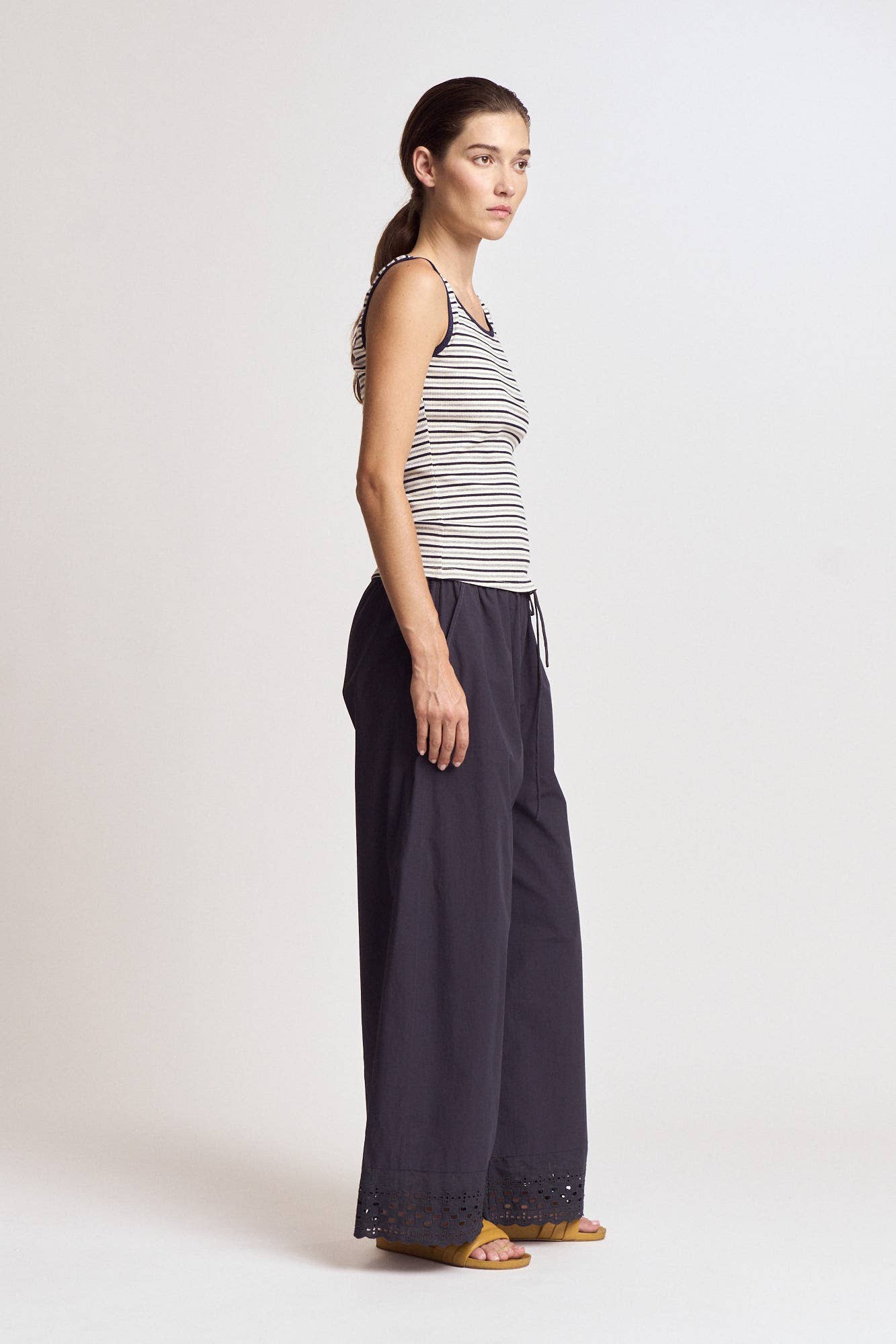 Eyelet Hem Snuggle Pants