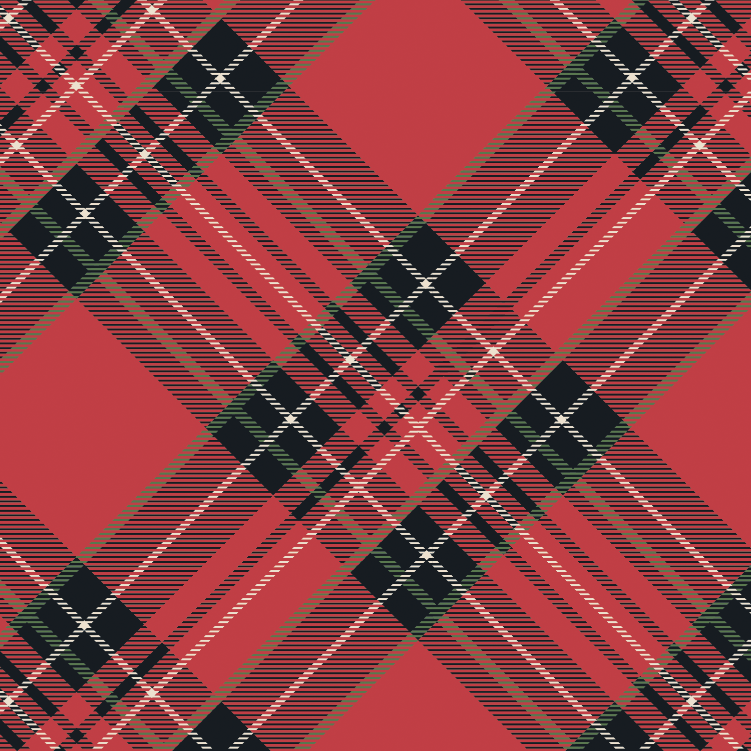 Red Plaid Cocktail Napkins