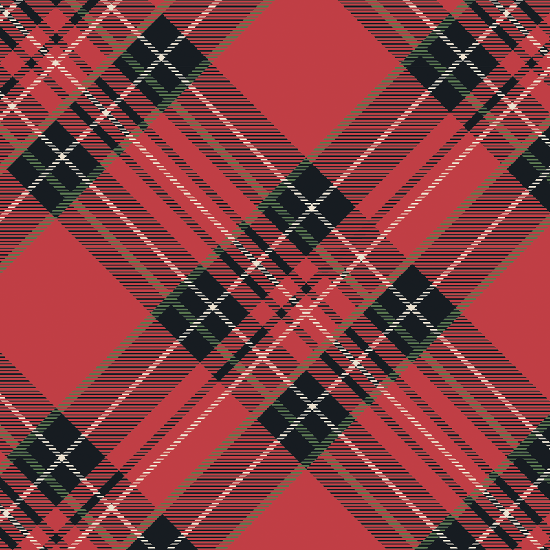 Red Plaid Cocktail Napkins