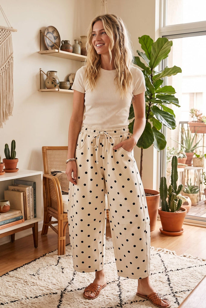 Polka Dot Barrel Lounge Pants