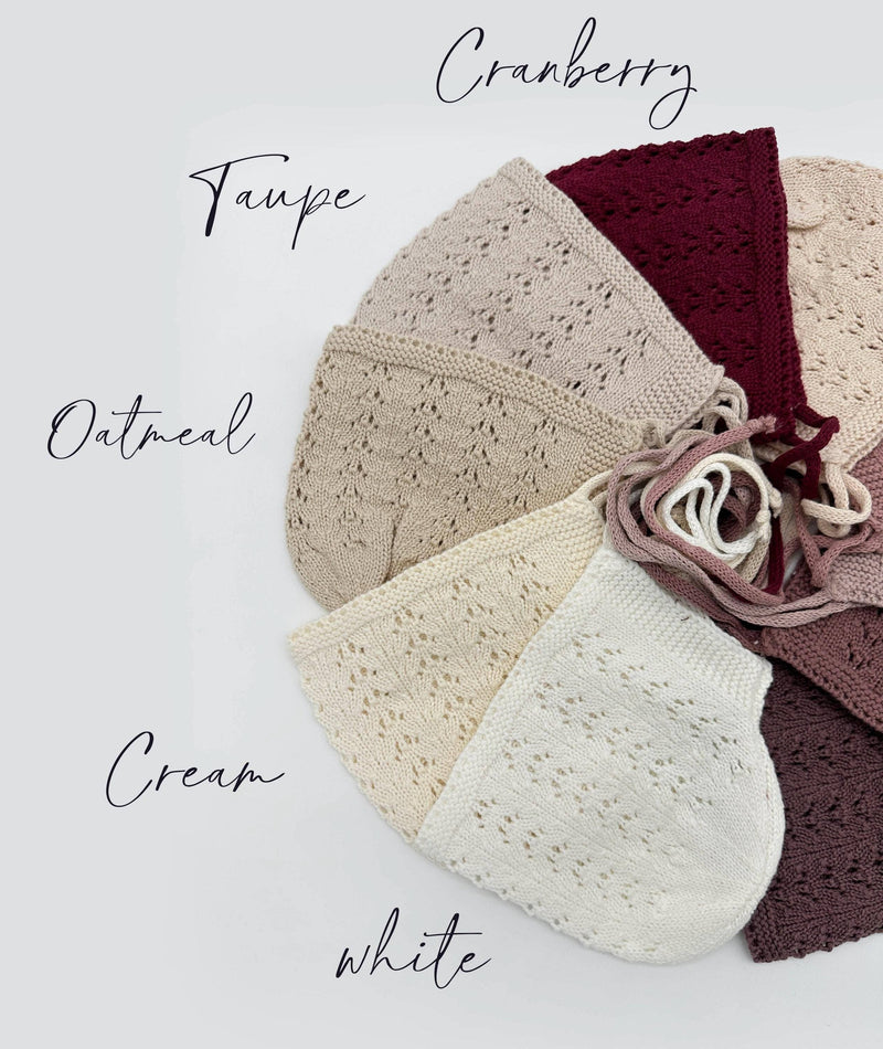 Jamie Knit Bonnet Cotton Lace Hat
