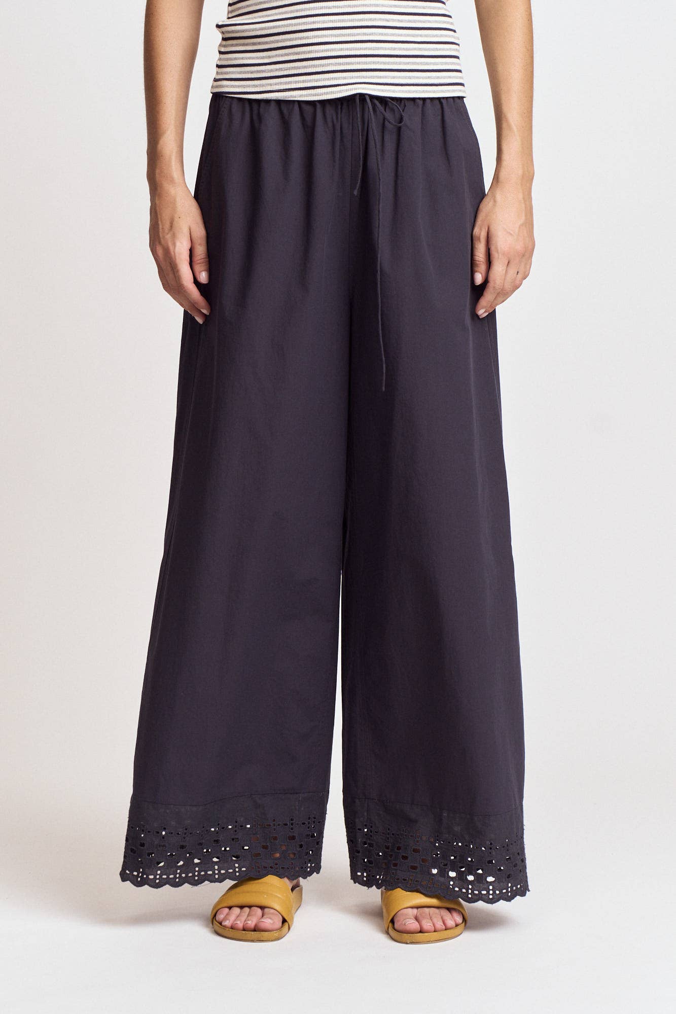 Eyelet Hem Snuggle Pants
