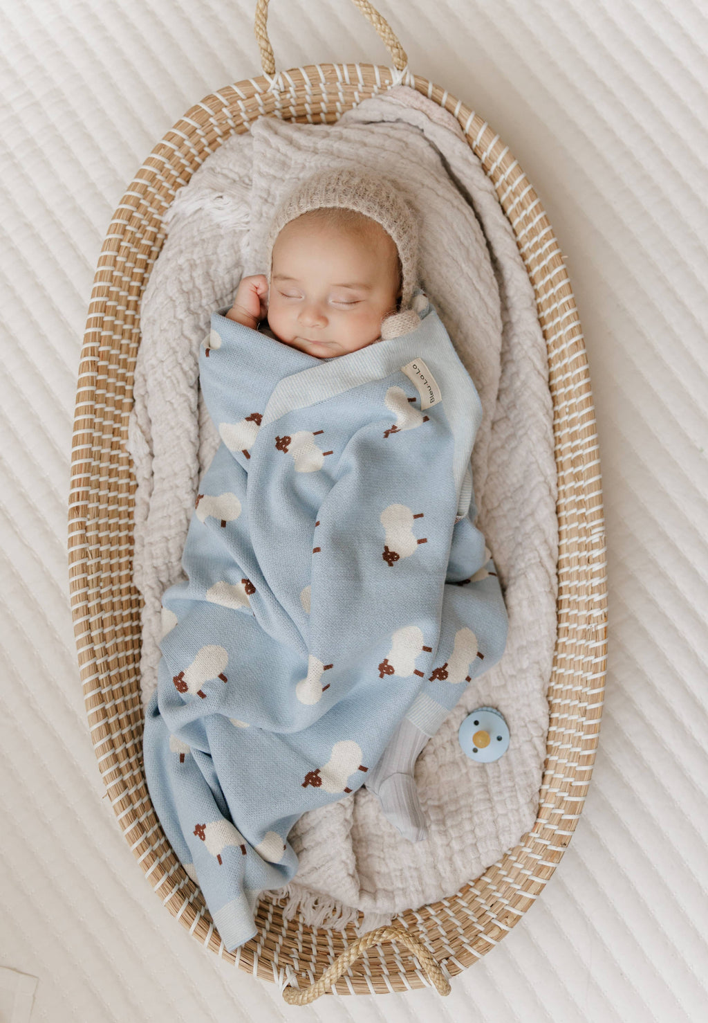 Sheep Receiving Swaddle Baby Blanket