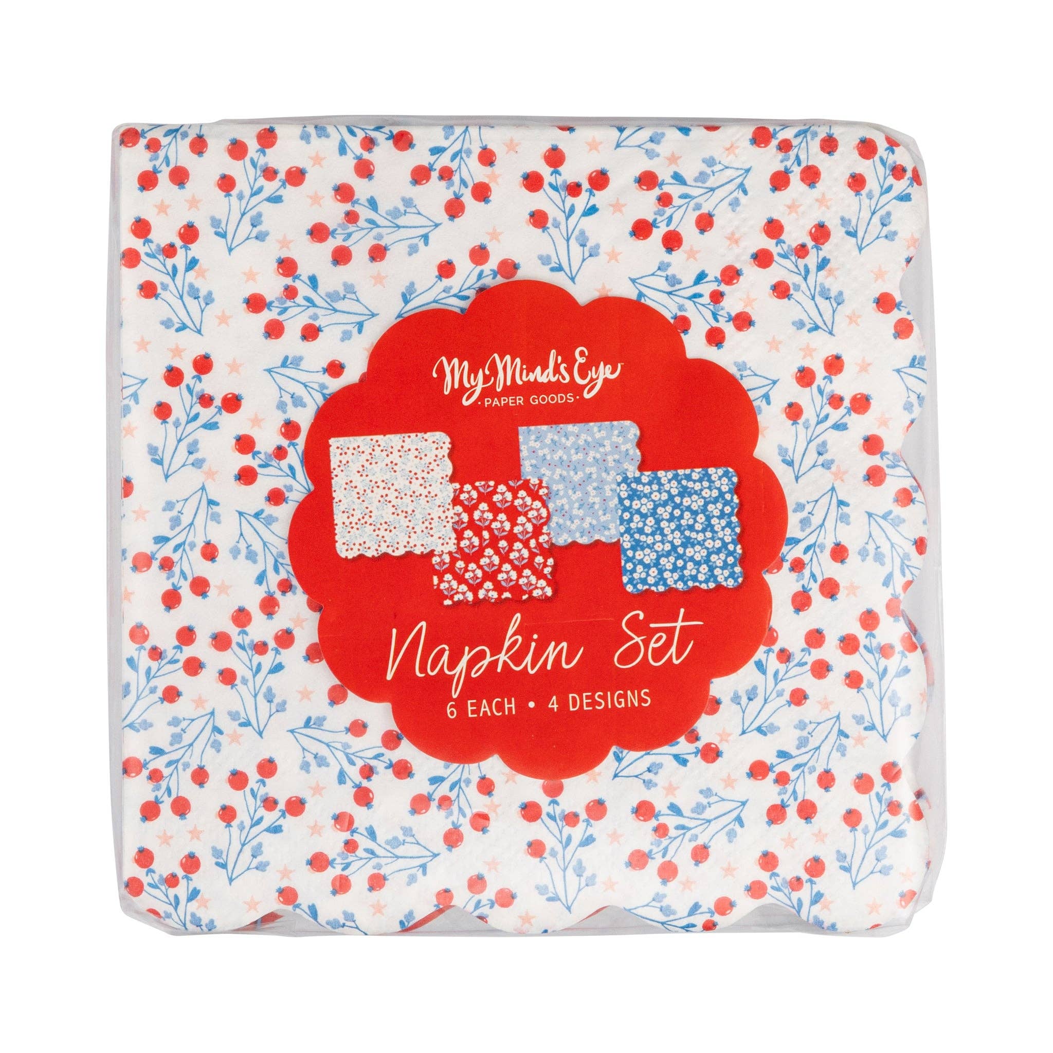 Assorted Floral Paper Cocktail Napkin Set