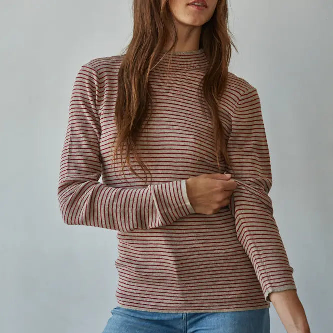 Mock Neck Long Sleeve Top