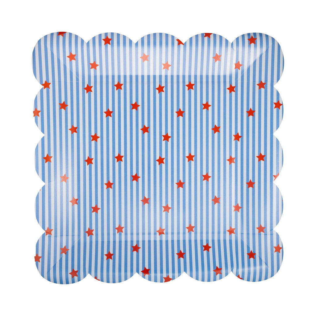 Stripes and Stars Paper Plate Set