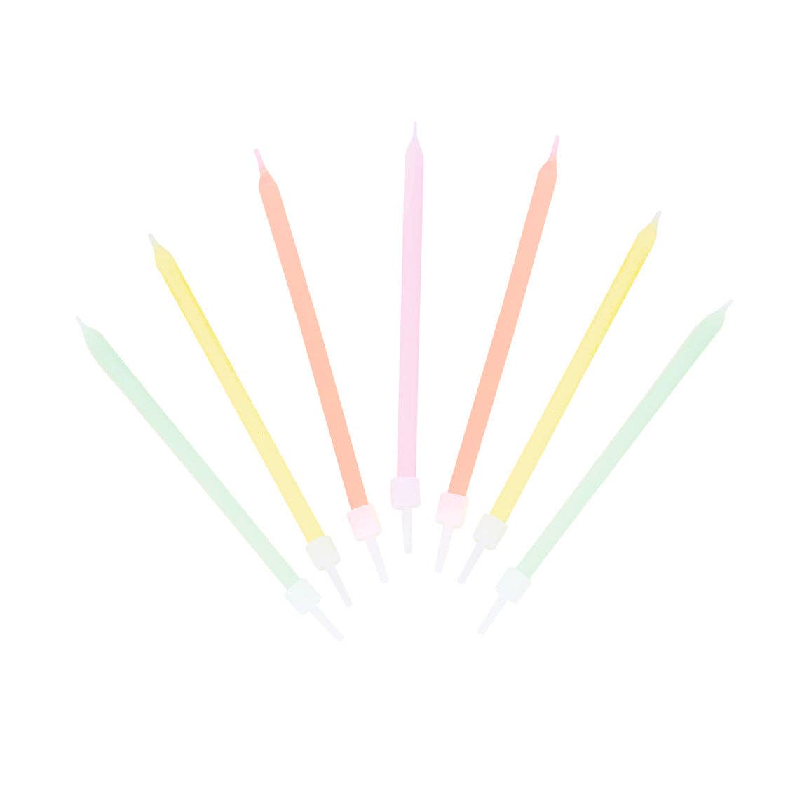 Tall Pastel Birthday Candles