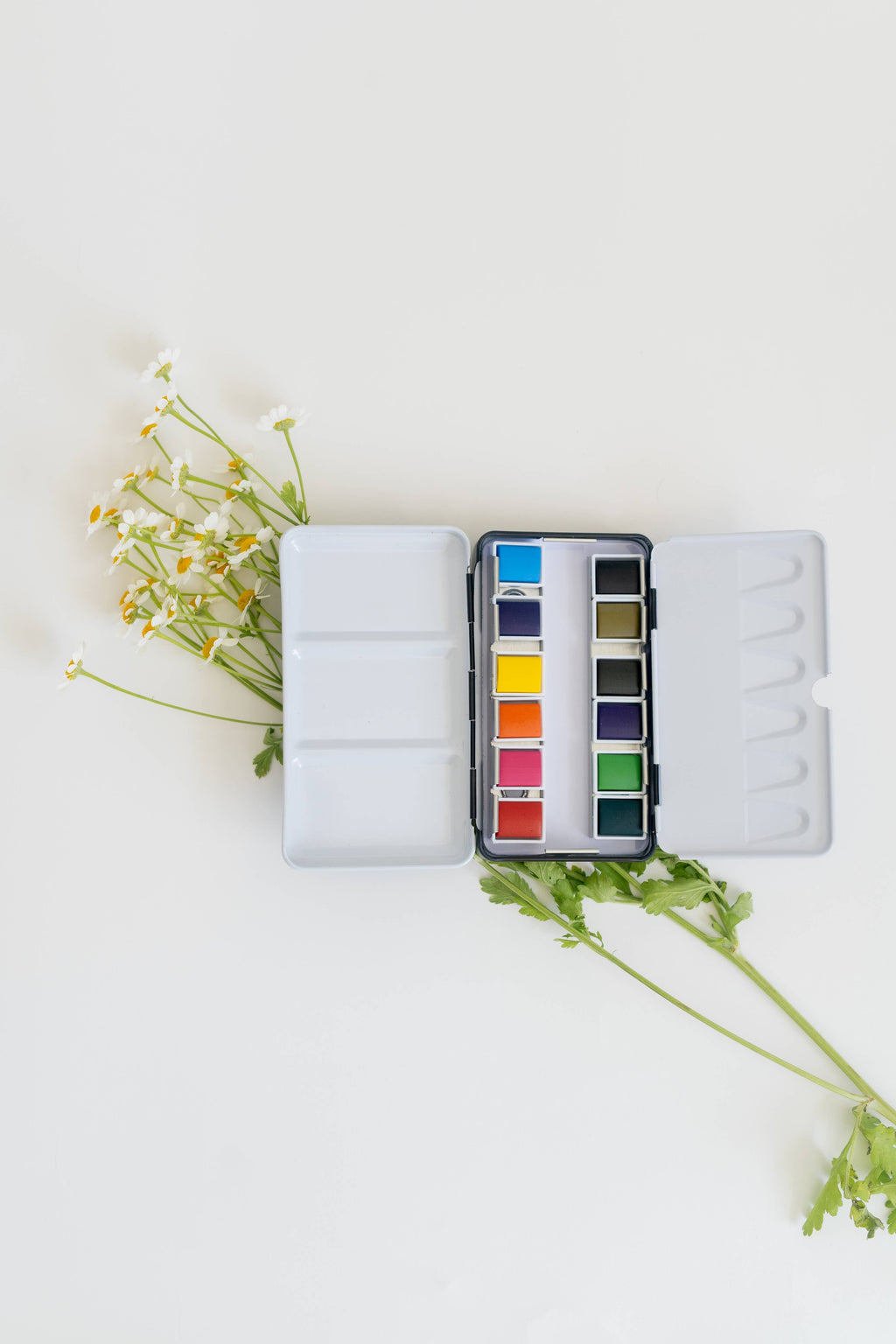 Mini-Travel Watercolor Paint Palette (12 Color)