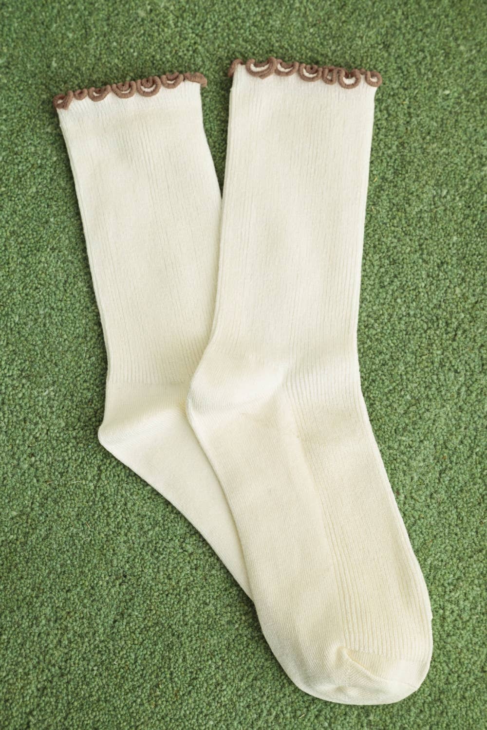 Fringe Crew Socks