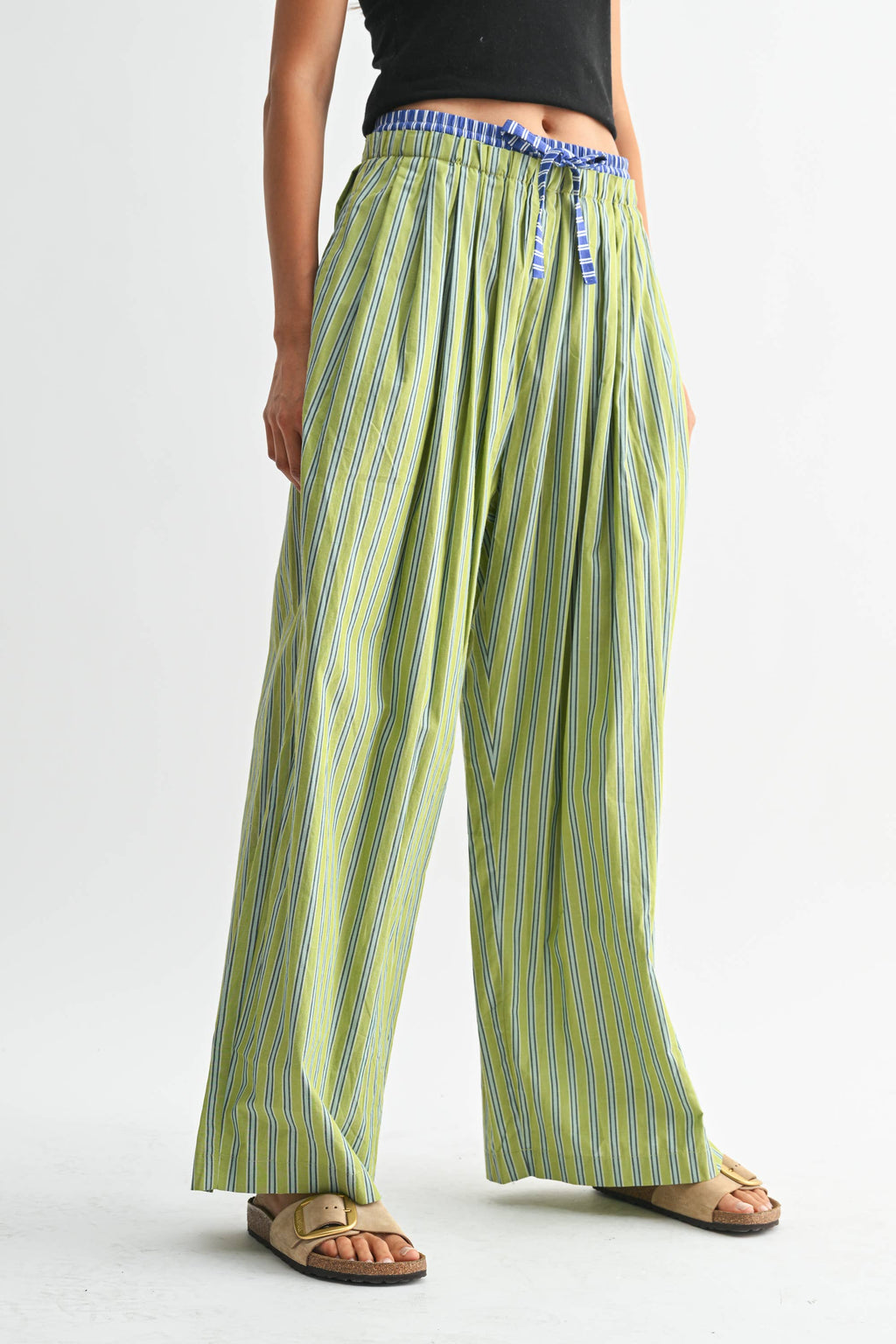 Striped Wide Leg Trousers