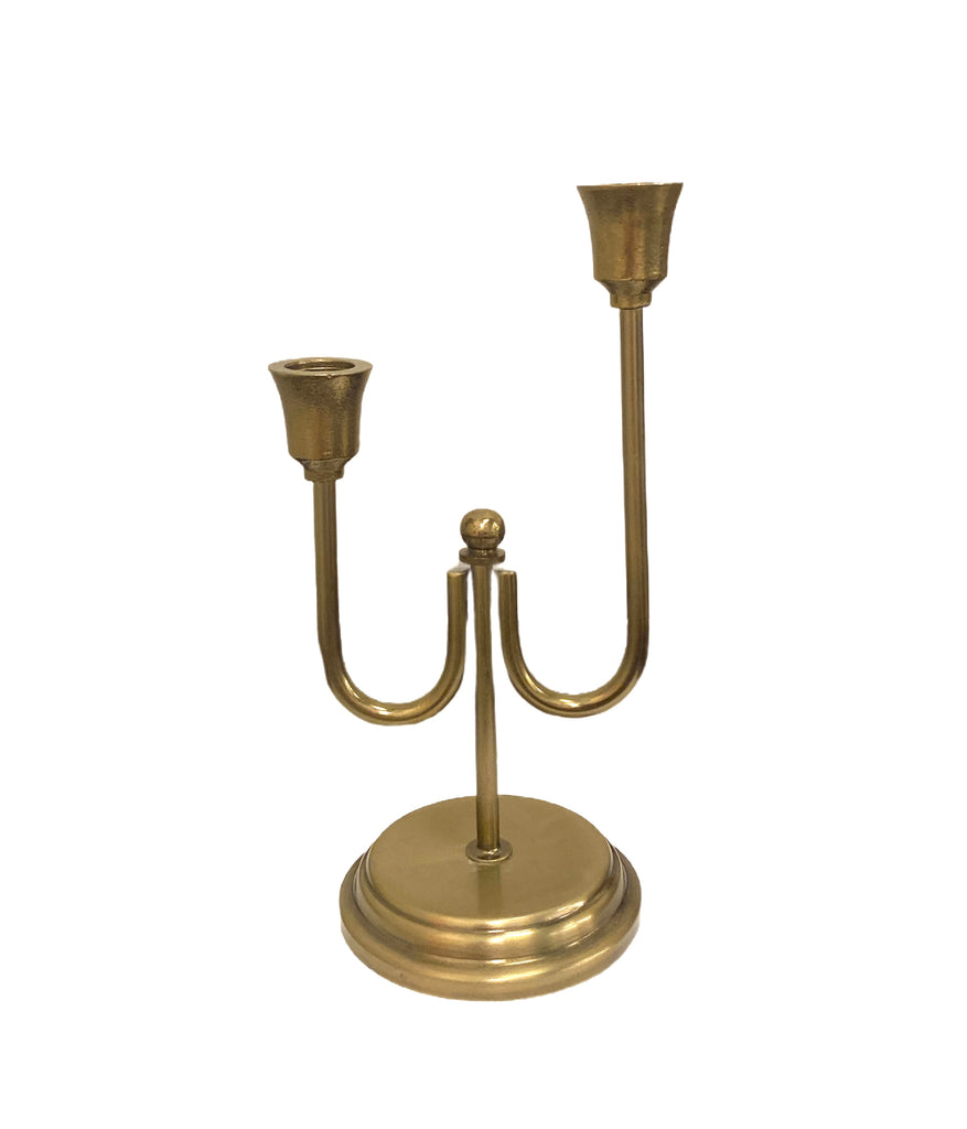 Brass Two Tiered Candelabra