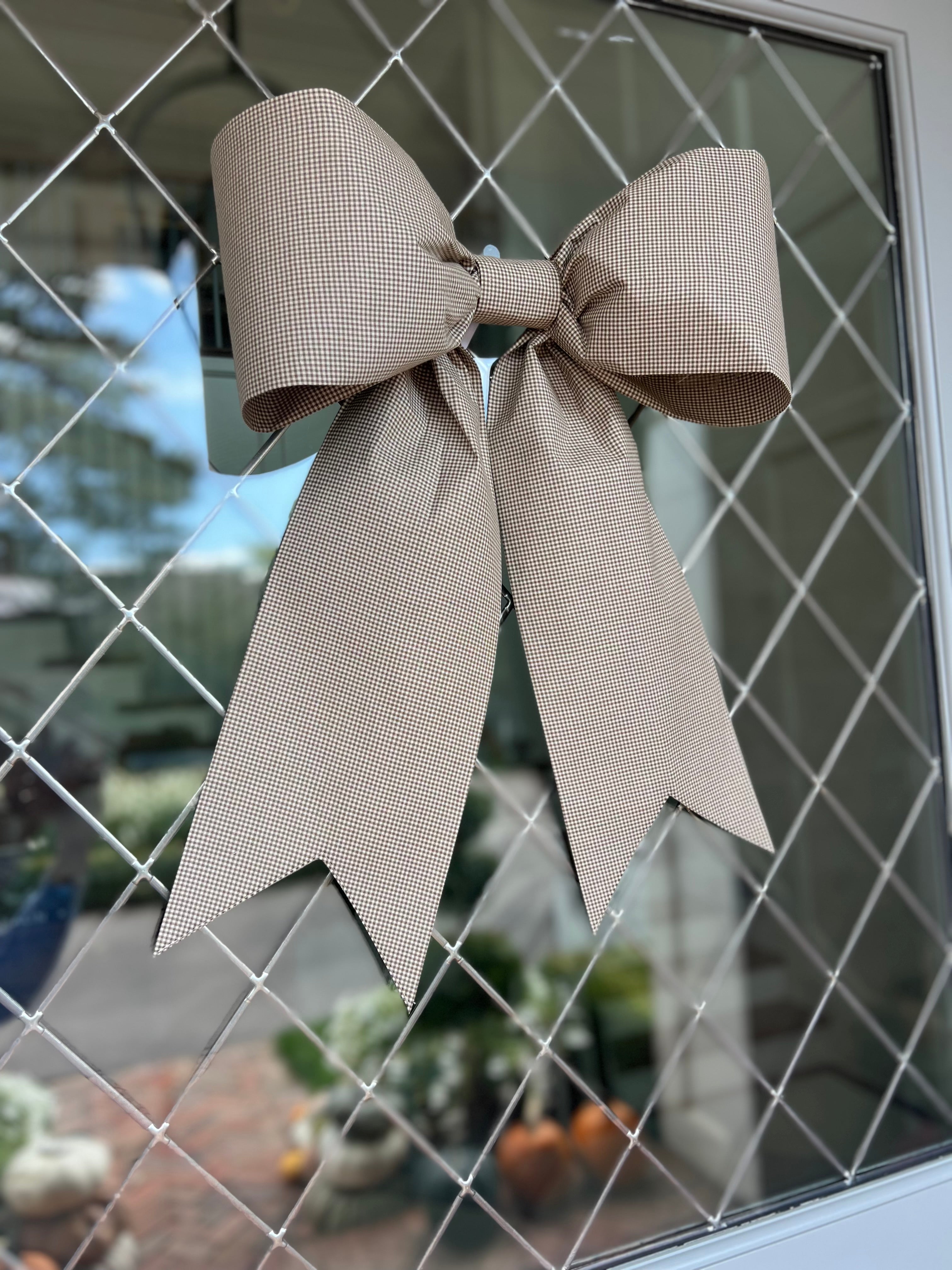 Brown Check Bow