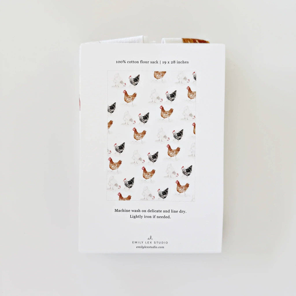 Chickens Cotton Flour Sack Tea Towel
